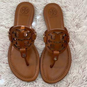 BRAND NEW, TORY BURCH MILLER SANDAL in Vintage Vachetta Leather, Size US 6.5
